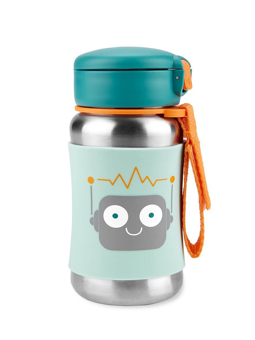 Skip hop spark style stainless steel παγούρι με καλαμάκι 350ml robot 29-2903037-04 - SKIP HOP