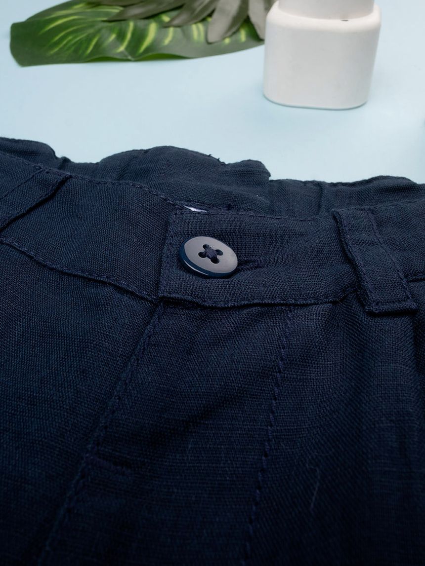 παιδικό παντελόνι λινό μπλε για αγόρι - Prénatal