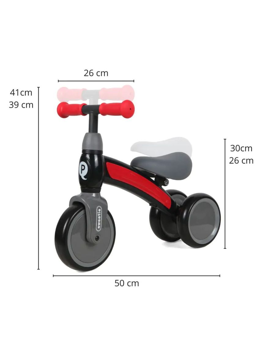 Qplay sweetie κόκκινο - ποδήλατο ισορροπίας / περπατούρα 01-1212063-02 - QPLAY