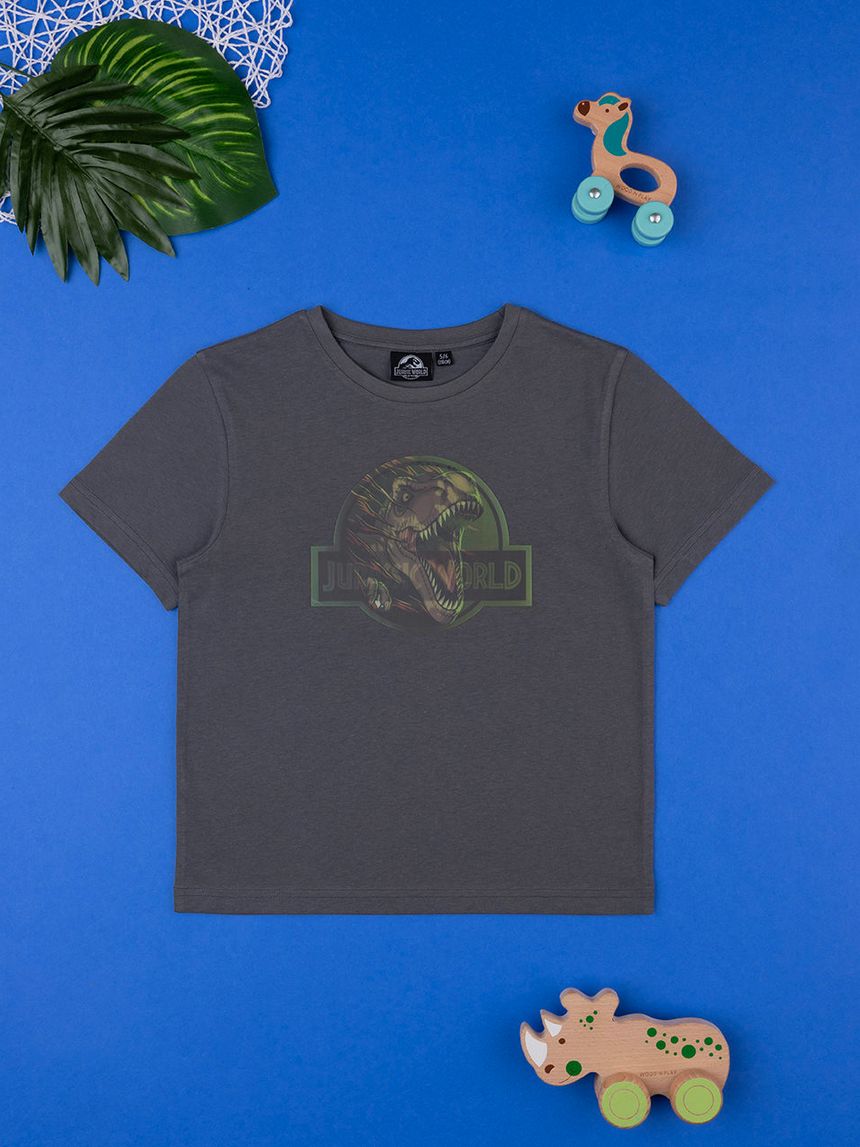 παιδικό t-shirt γκρι jurassic world για αγόρι - Prénatal