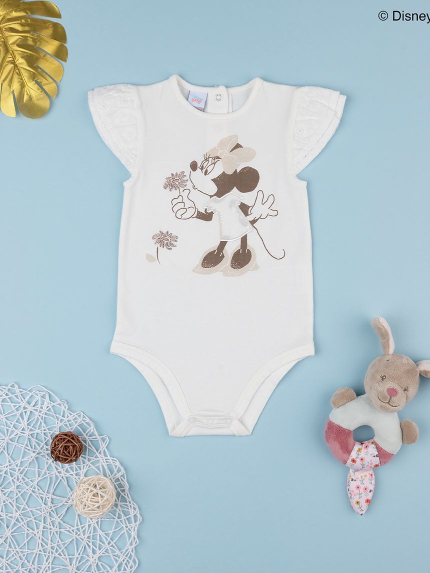 βρεφικό κορμάκι μπεζ με τη minnie για κορίτσι - Prénatal