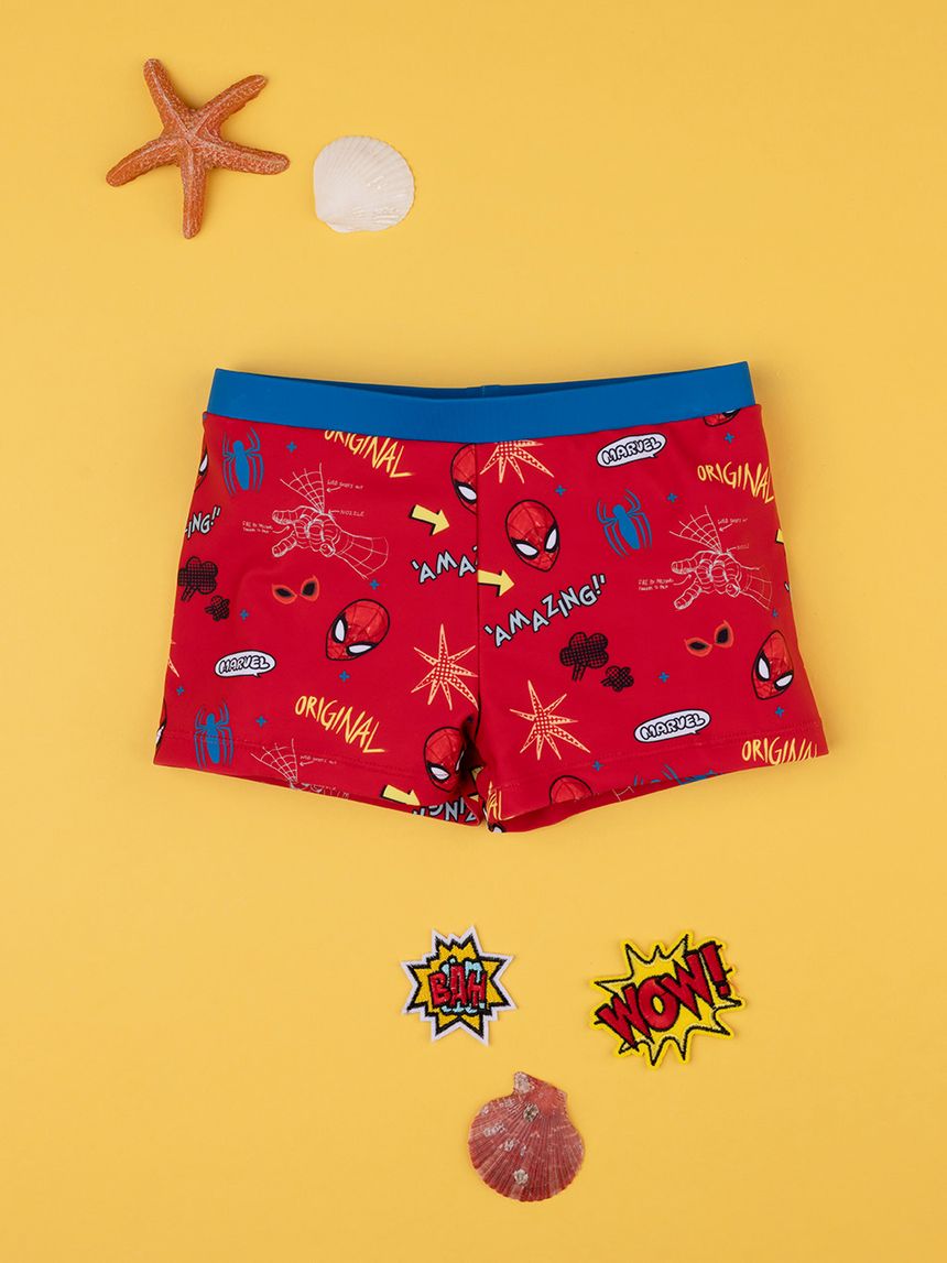 παιδικό μαγιό σορτσάκι κόκκινο spiderman για αγόρι - Prénatal