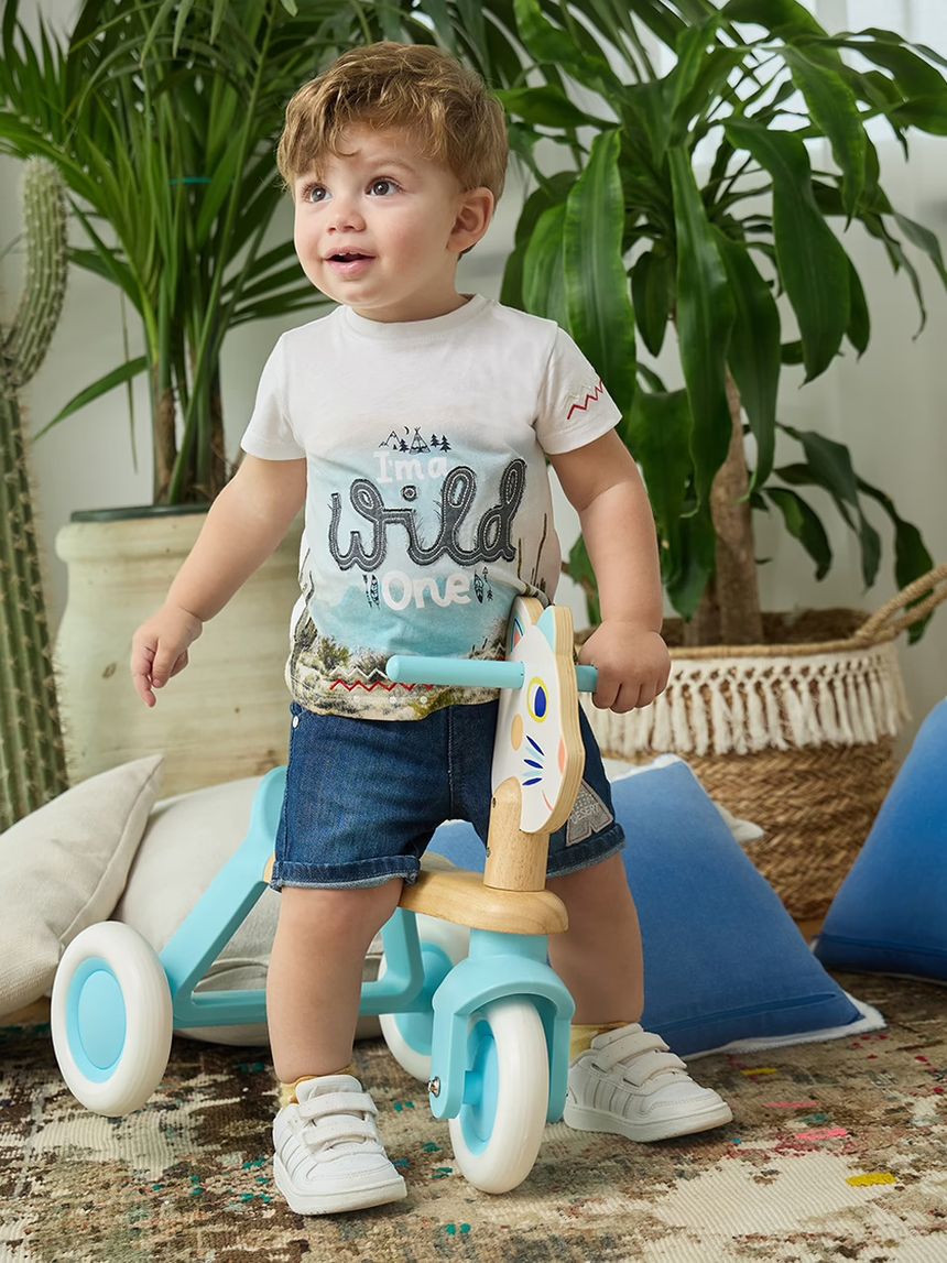 βρεφικό t-shirt λευκό wild για αγόρι - Prénatal