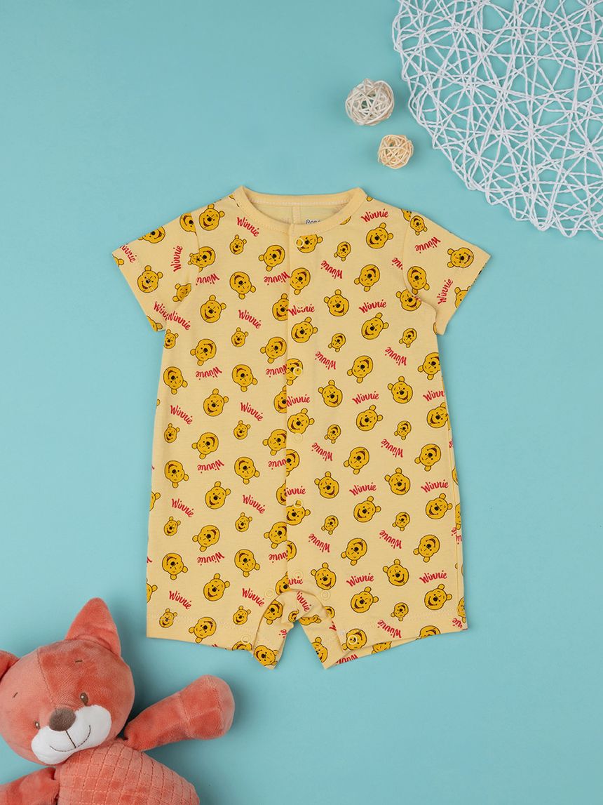 βρεφικό φορμάκι κοντό κίτρινο με το winnie για αγόρι - Prénatal