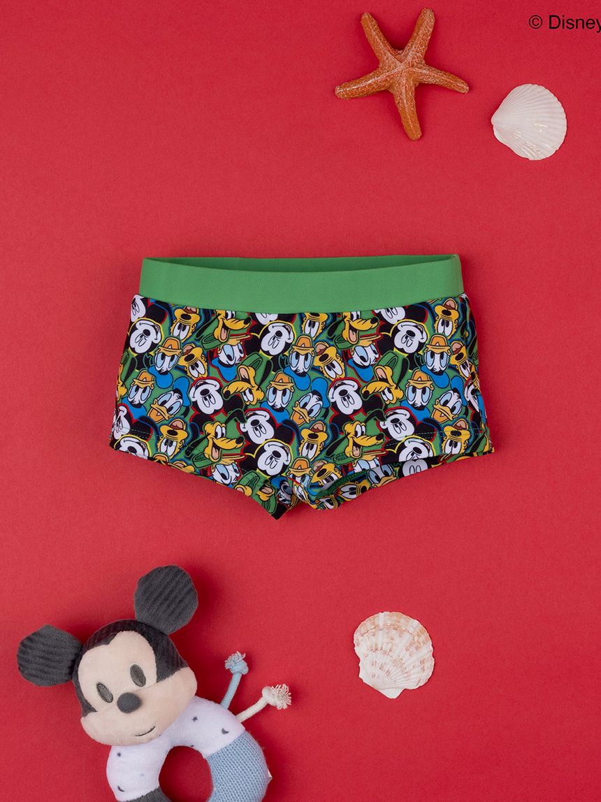 βρεφικό μαγιό σορτσάκι πράσινο mickey&friends για αγόρι - Prénatal