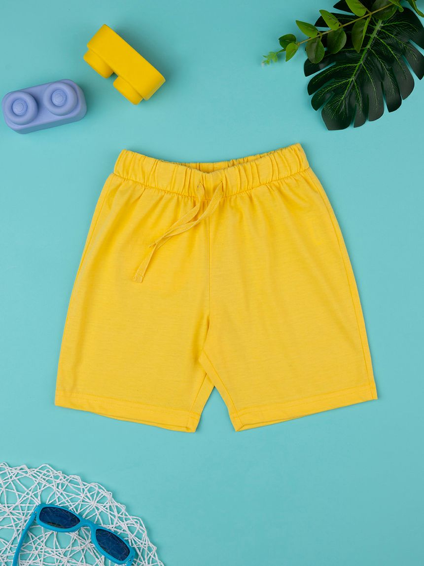 παιδική βερμούδα κίτρινη για αγόρι - Prénatal