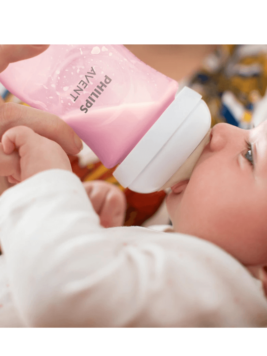 Philips avent πλαστικό μπιμπερό natural response 1m+ 260ml ροζ, scy903/11 - Philips Avent