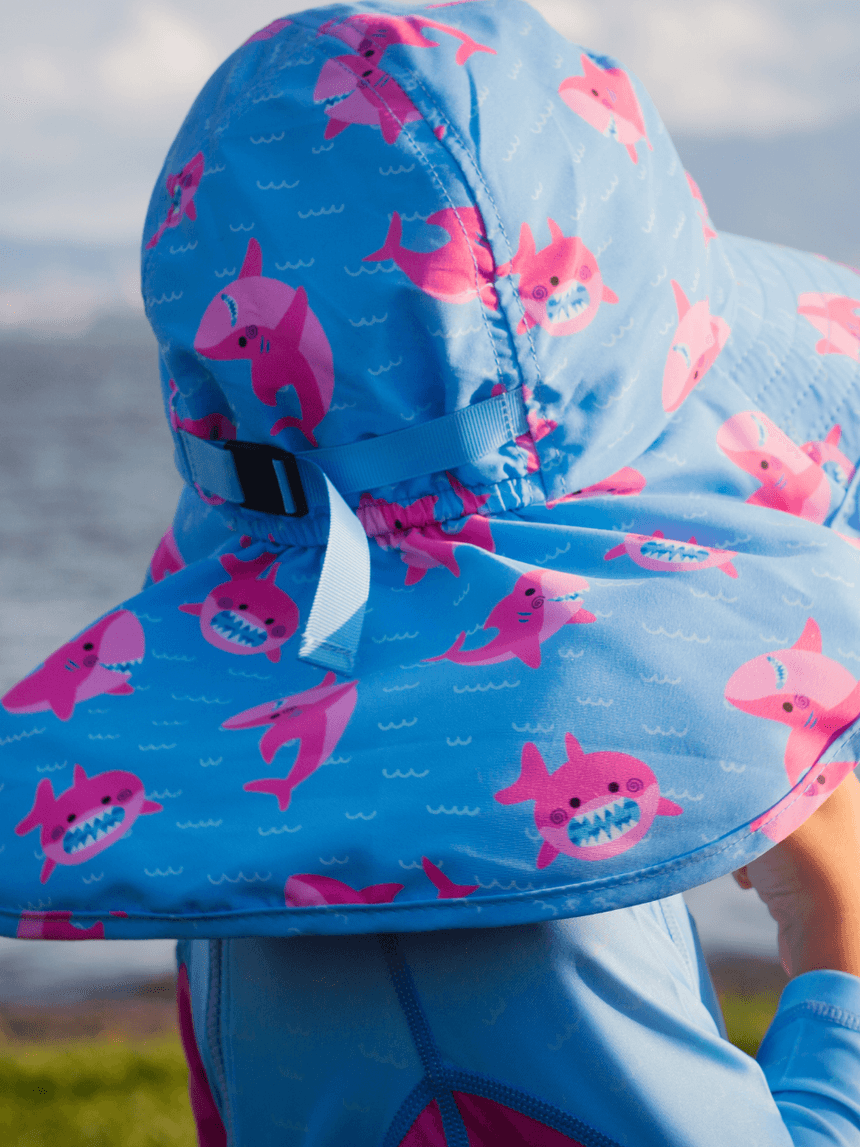 Zoocchini καπέλο λεγεωνάριου upf50 ροζ καρχαρίας για κορίτσι - Zoocchini