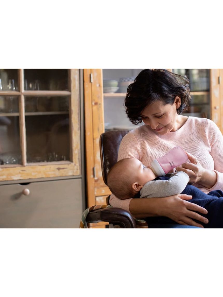 Philips avent πλαστικό μπιμπερό natural response 260ml μέτριας ροής 3-6m ροζ scy903/11 - Philips Avent