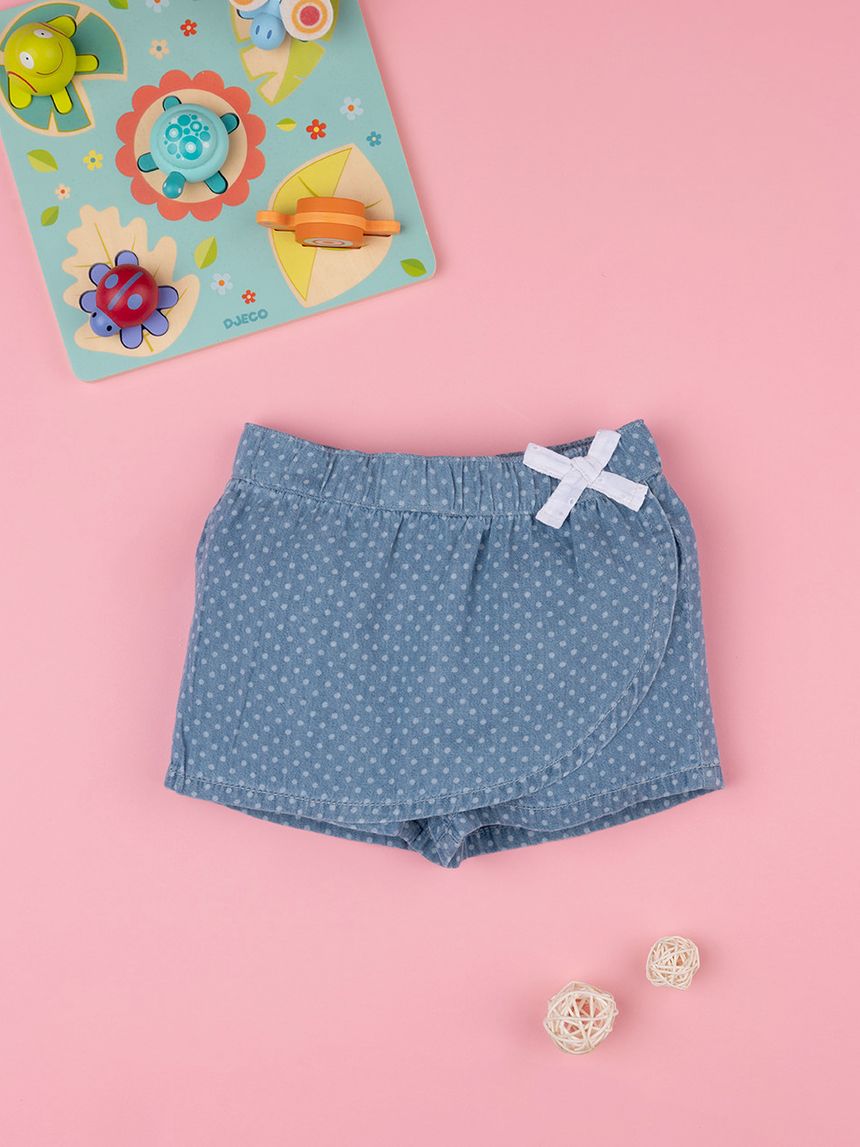 βρεφικό τζιν σορτσάκι πουά για κορίτσι - Prénatal