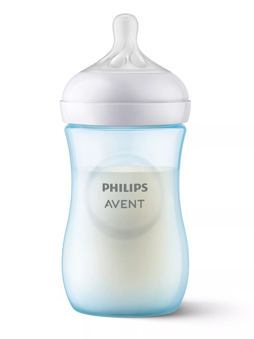 Philips avent πλαστικό μπιμπερό natural response 1m+ 260ml μπλε, scy903/21 - Philips Avent