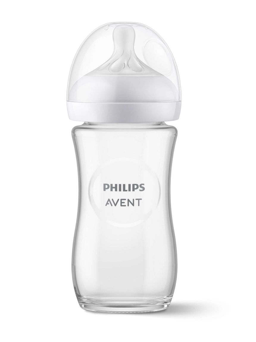 Philips avent γυάλινο μπιμπερό natural response 1m+ 240ml, scy933/01 - Philips Avent