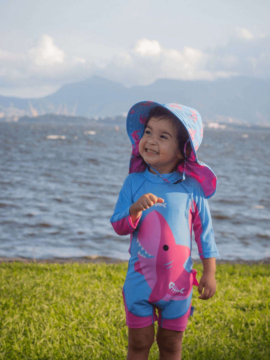 Zoocchini καπέλο λεγεωνάριου upf50 ροζ καρχαρίας για κορίτσι - Zoocchini