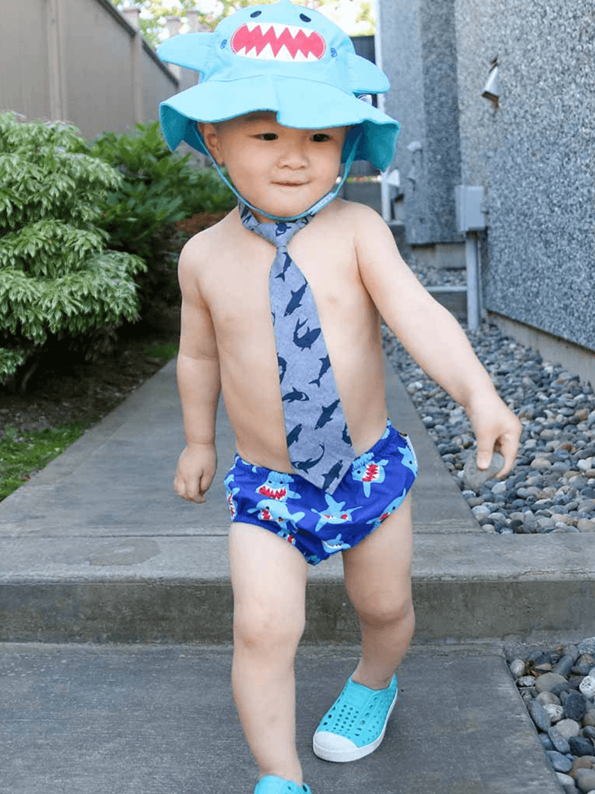 Zoocchini σετ μαγιό και καπέλο upf50+ sherman the shark για αγόρι - Zoocchini