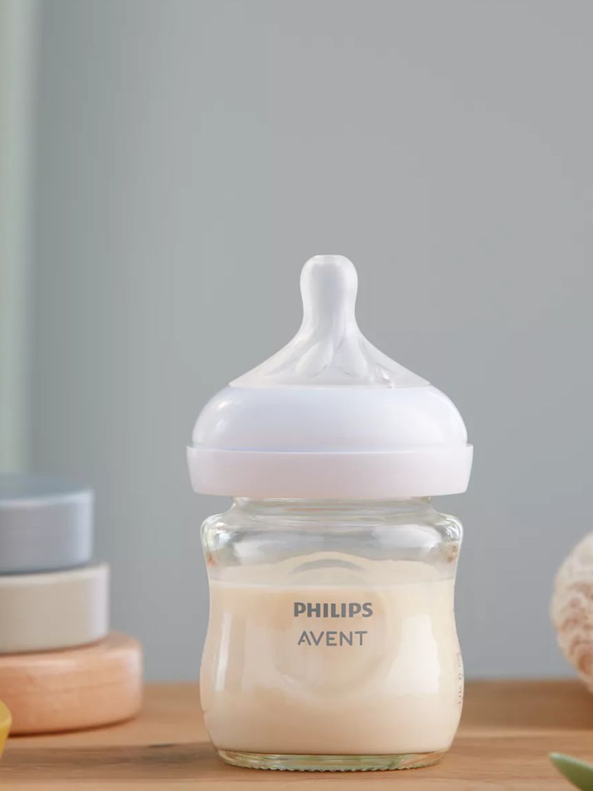 Philips avent γυάλινο μπιμπερό natural response 0m+ 120ml, scy930/01 - Philips Avent