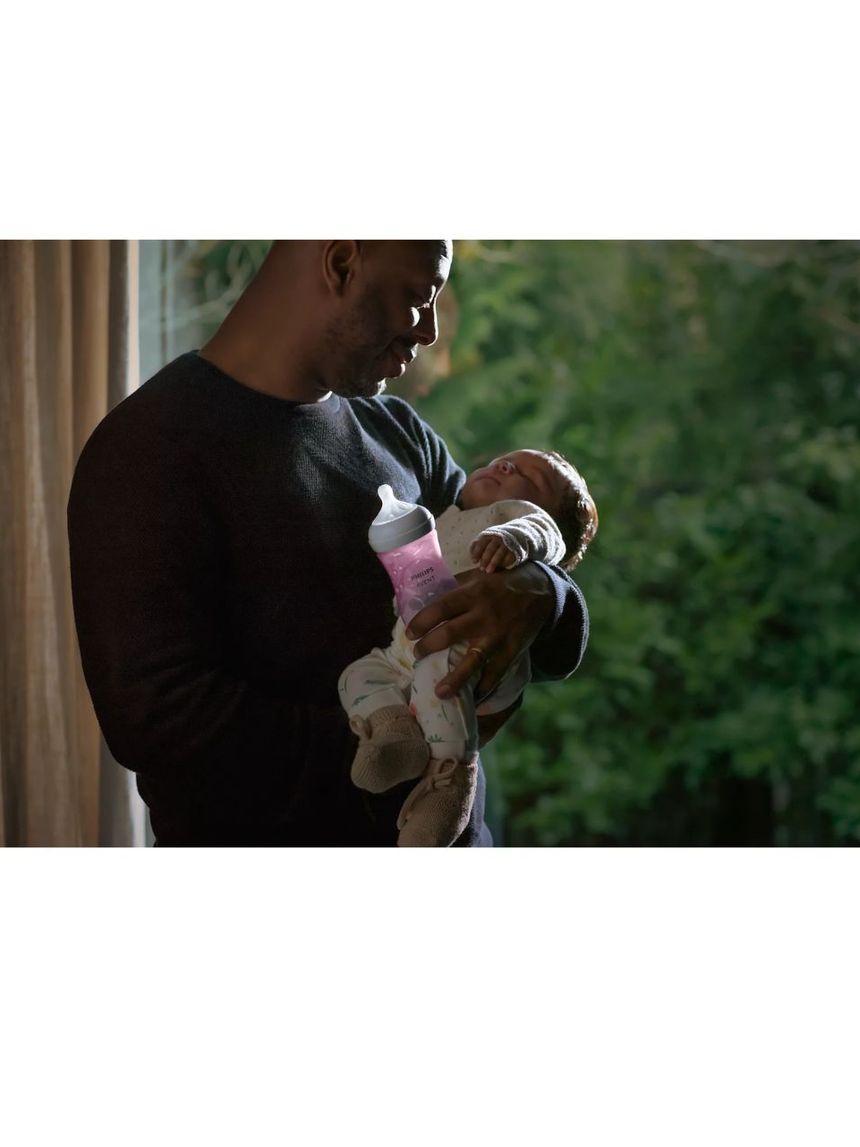 Philips avent πλαστικό μπιμπερό natural response 260ml μέτριας ροής 3-6m ροζ scy903/11 - Philips Avent