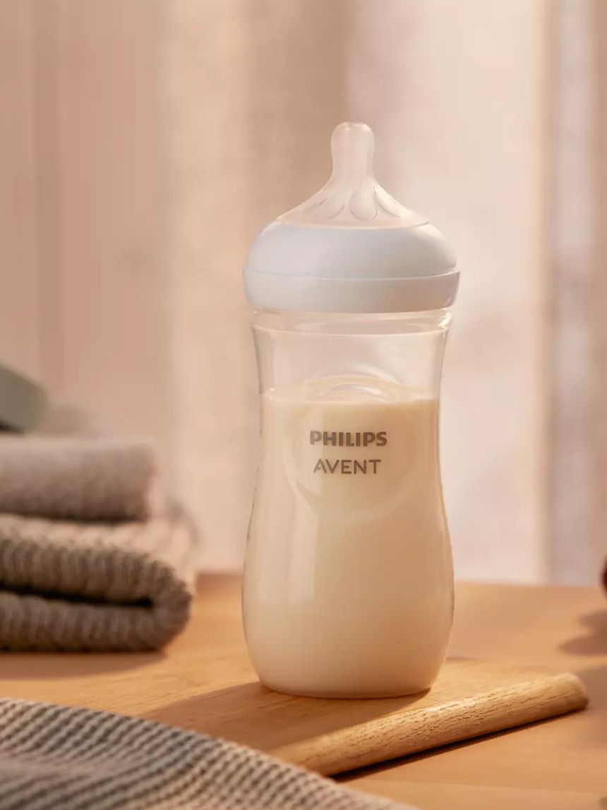 Philips avent πλαστικό μπιμπερό natural response 330ml γρήγορης ροής 6m+ scy906/01 - Philips Avent