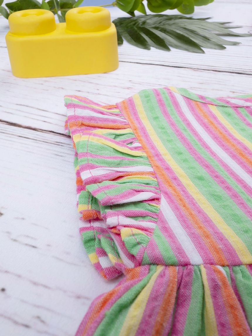 βρεφικό φόρεμα ριγέ πολύχρωμο για κορίτσι - Prénatal