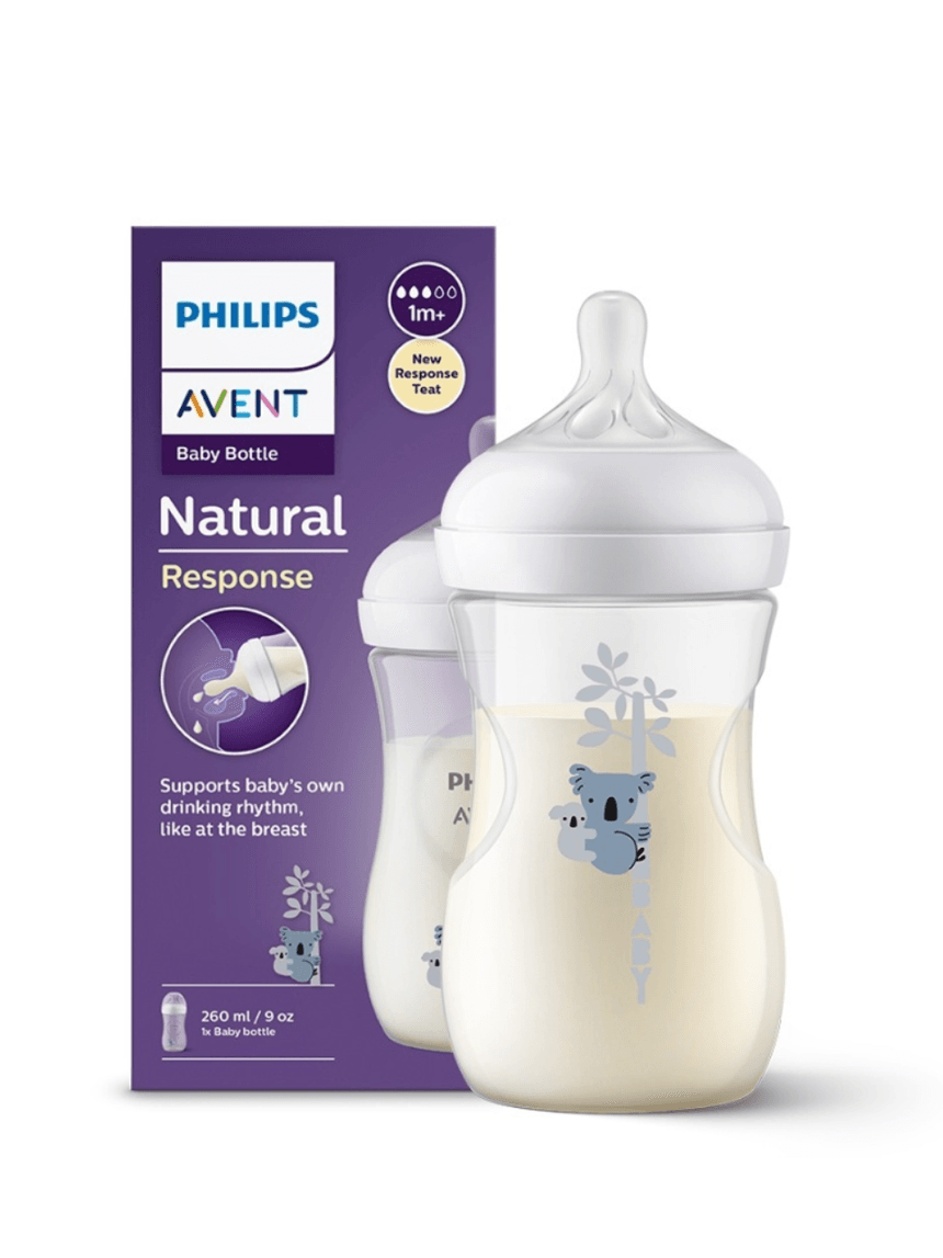 Philips avent natural response πλαστικό μπιμπερό 1m+ 260ml κοάλα 1τμχ scy903/67 - Philips Avent