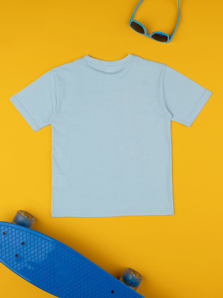 παιδικό t-shirt γαλάζιο surf all day για αγόρι - Prénatal