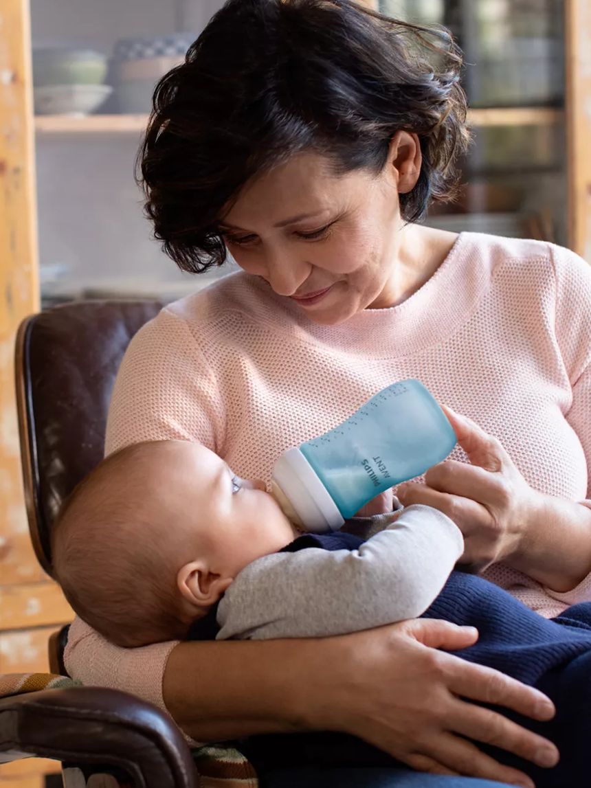 Philips avent πλαστικό μπιμπερό natural response 1m+ 260ml μπλε, scy903/21 - Philips Avent