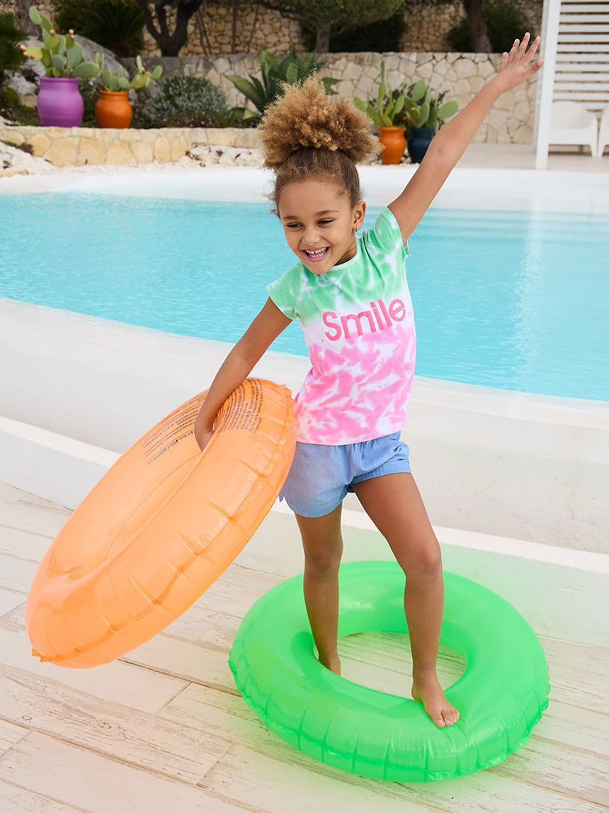 παιδικό t-shirt tie&dye smile για κορίτσι - Prénatal