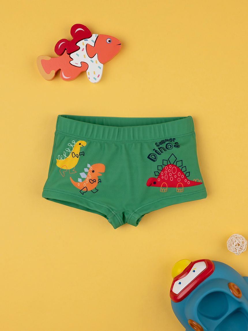 βρεφικό μαγιό σορτσάκι πράσινο με δεινόσαυρους για αγόρι - Prénatal