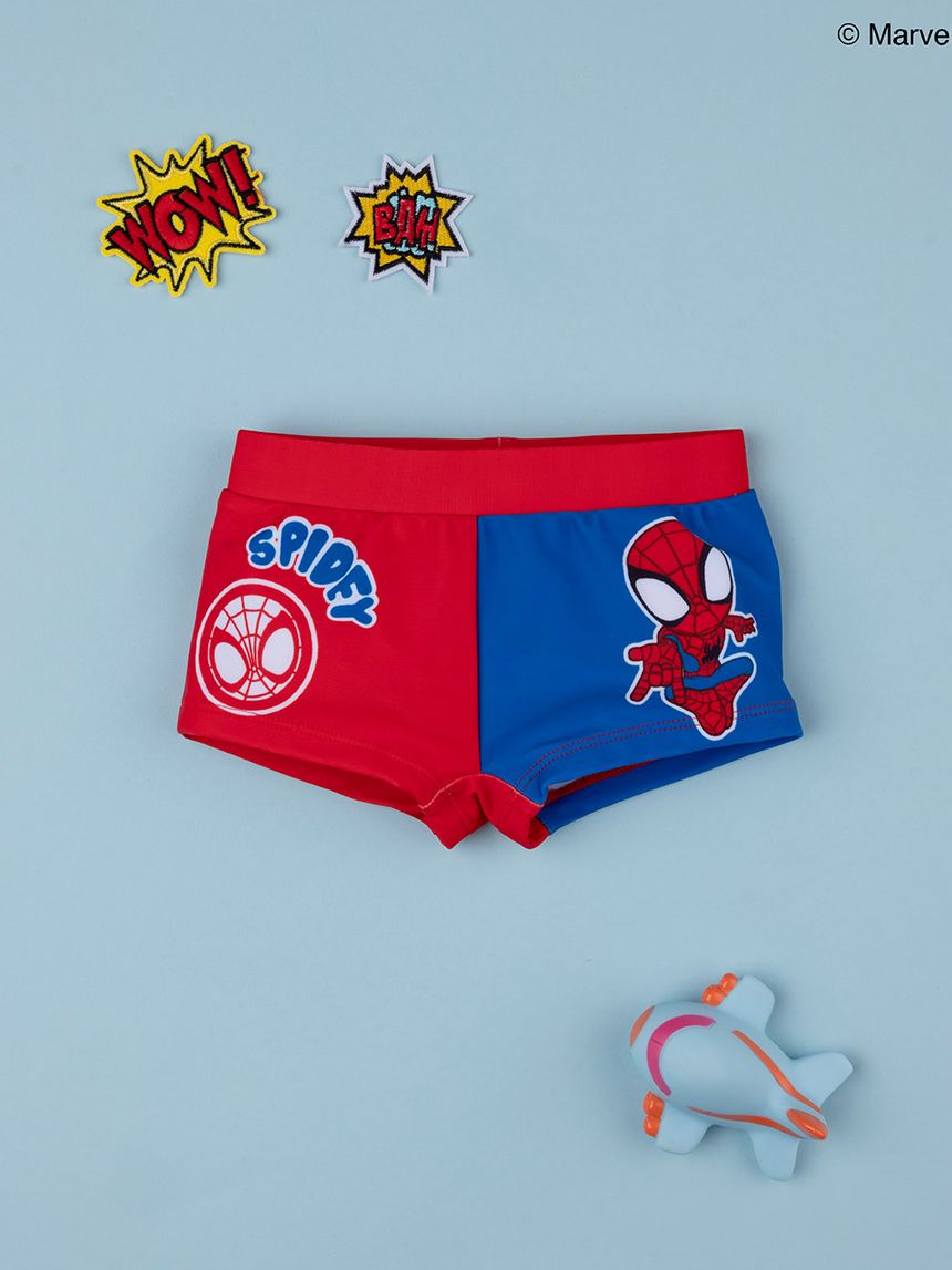 βρεφικό μαγιό σορτσάκι κόκκινο/μπλε με το spiderman για αγόρι - Prénatal