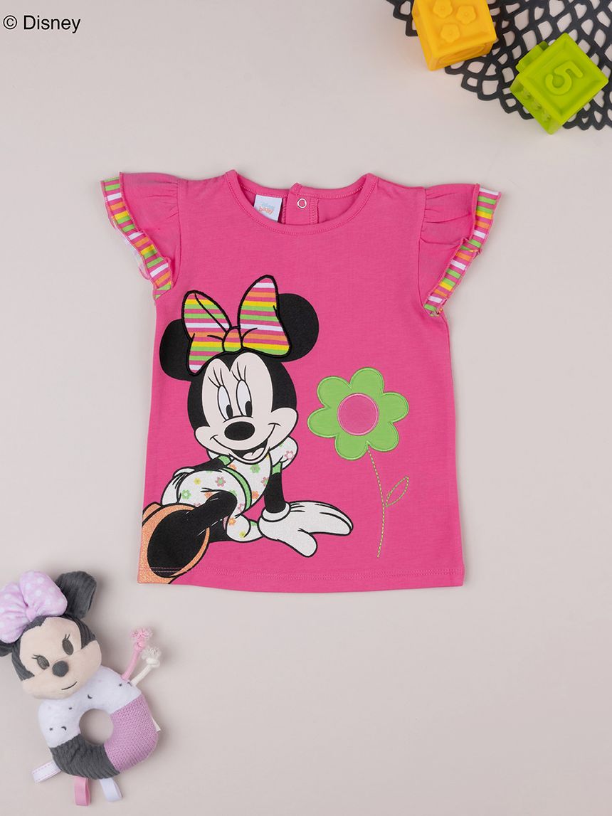 βρεφικό t-shirt φούξια με την minnie για κορίτσι - Prénatal