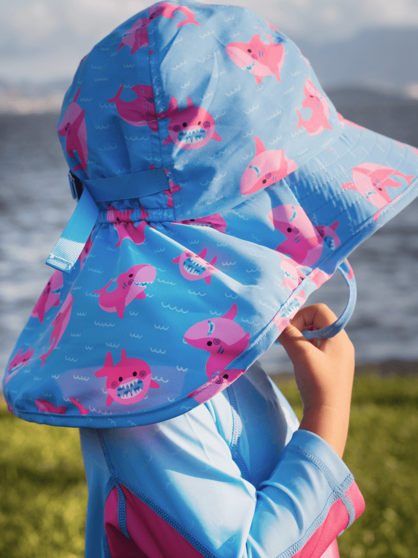 Zoocchini καπέλο λεγεωνάριου upf50 ροζ καρχαρίας για κορίτσι - Zoocchini
