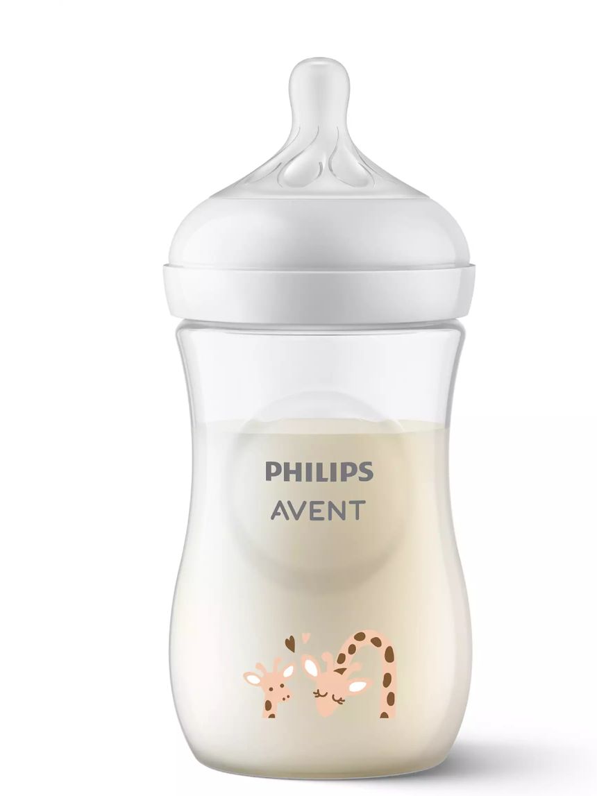 Philips avent πλαστικό μπιμπερό natural response 3-6m+ 260ml καμηλοπάρδαλη, scy903/66 - Philips Avent