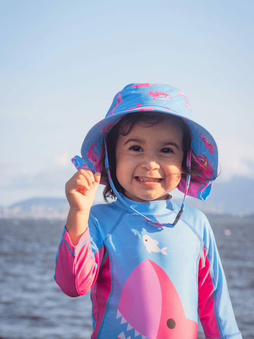 Zoocchini καπέλο λεγεωνάριου upf50 ροζ καρχαρίας για κορίτσι - Zoocchini