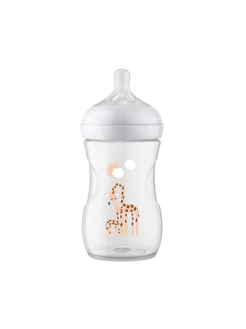 Philips avent πλαστικό μπιμπερό natural response 260ml μέτριας ροής 3-6m καμηλοπάρδαλη scy903/66 - Philips Avent