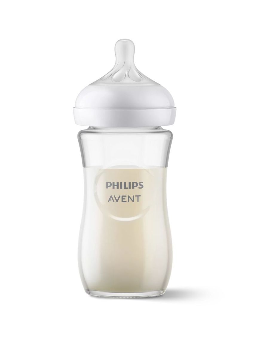 Philips avent γυάλινο μπιμπερό natural response 3-6m μέτριας ροής 240ml scy933/01 - Philips Avent