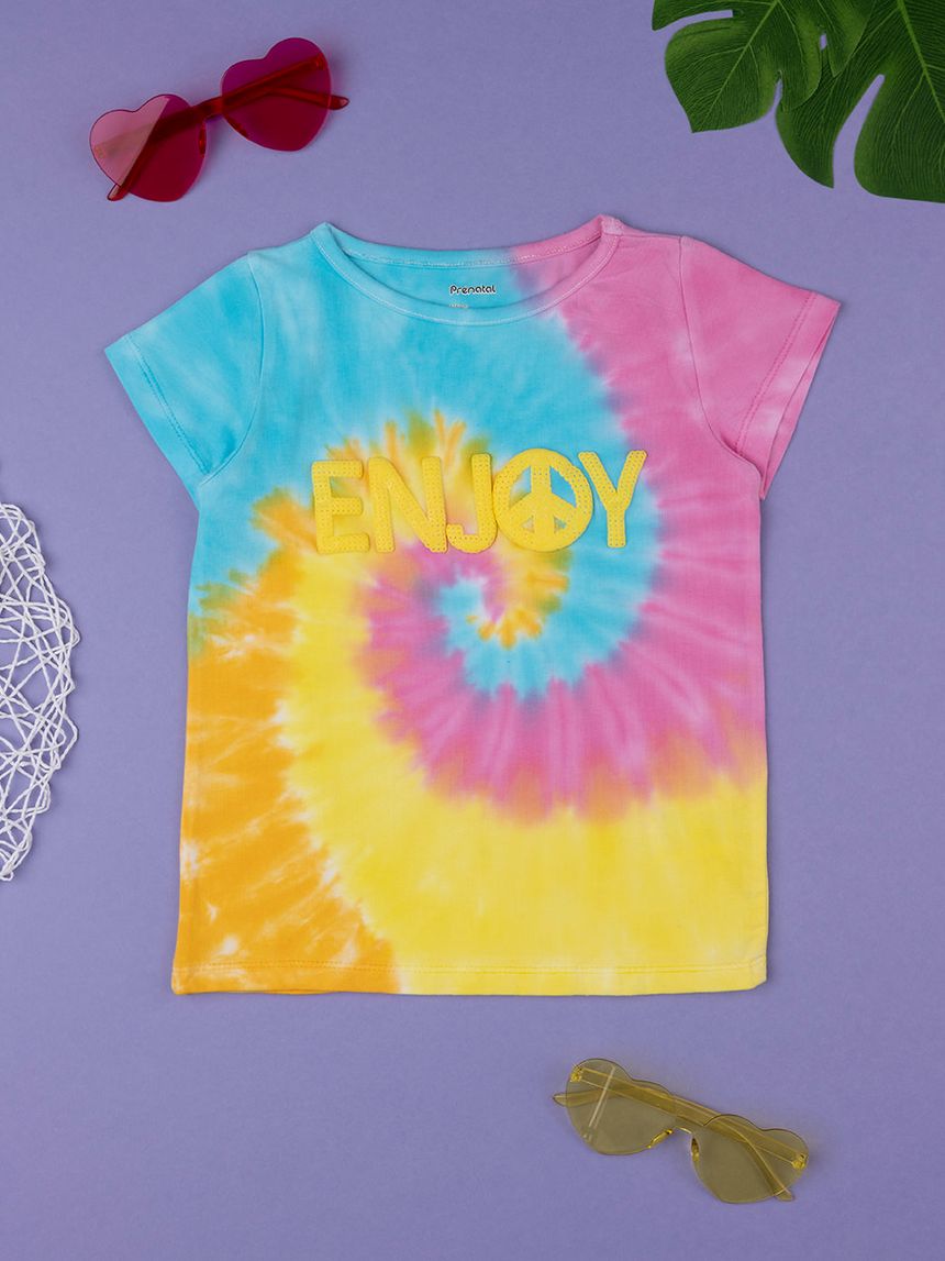 παιδικό t-shirt tie&dye enjoy για κορίτσι - Prénatal