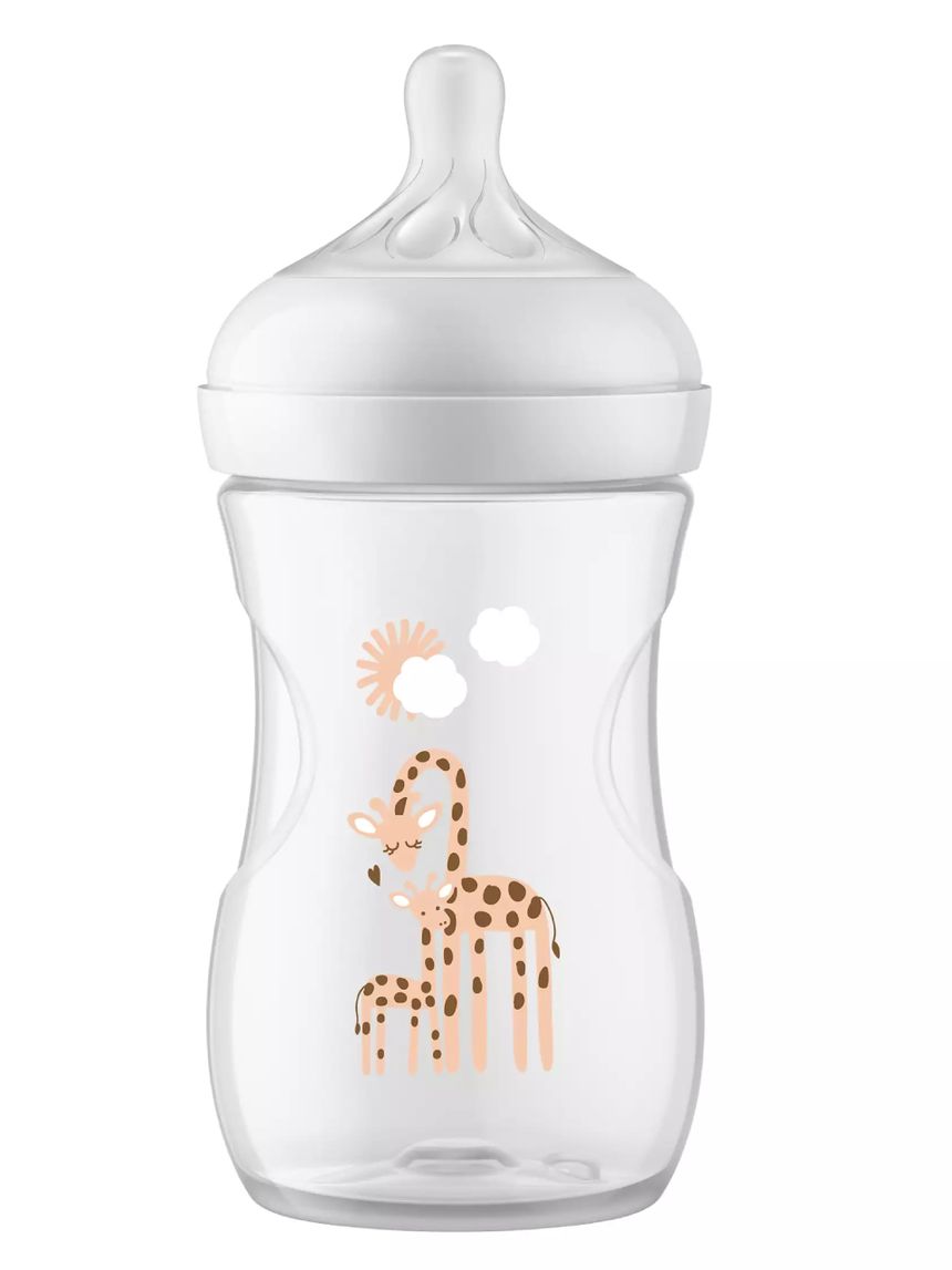 Philips avent πλαστικό μπιμπερό natural response 3-6m+ 260ml καμηλοπάρδαλη, scy903/66 - Philips Avent
