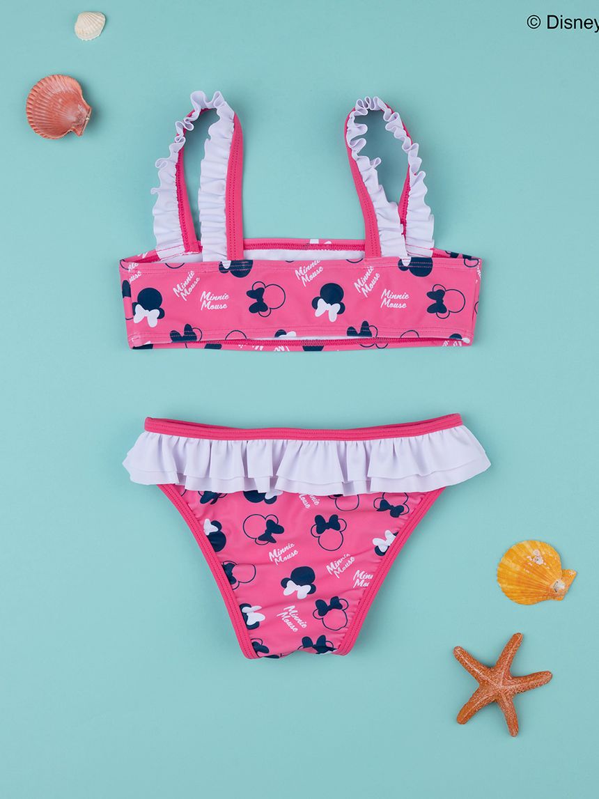 παιδικό μαγιό μπικίνι φούξια με τη minnie για κορίτσι - Prénatal