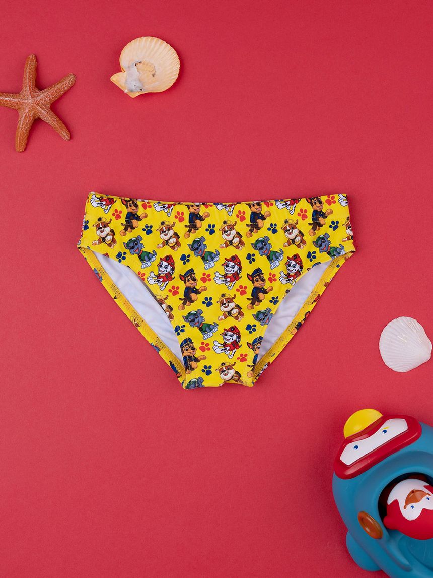 βρεφικό μαγιό σλιπ κίτρινο paw patrol για αγόρι - Prénatal