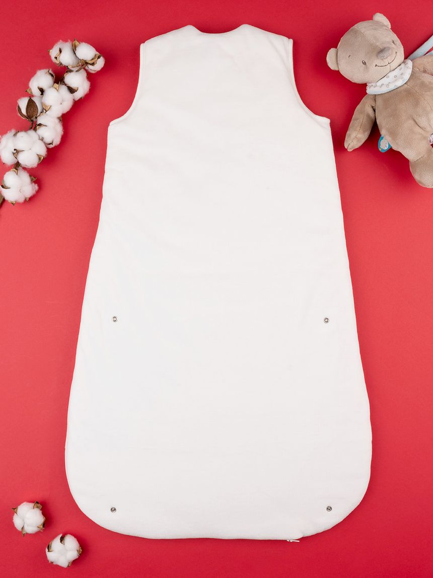 βρεφικός αμάνικος χειμερινός υπνόσακος λευκός με λαγουδάκια 3.5 tog unisex - Prénatal