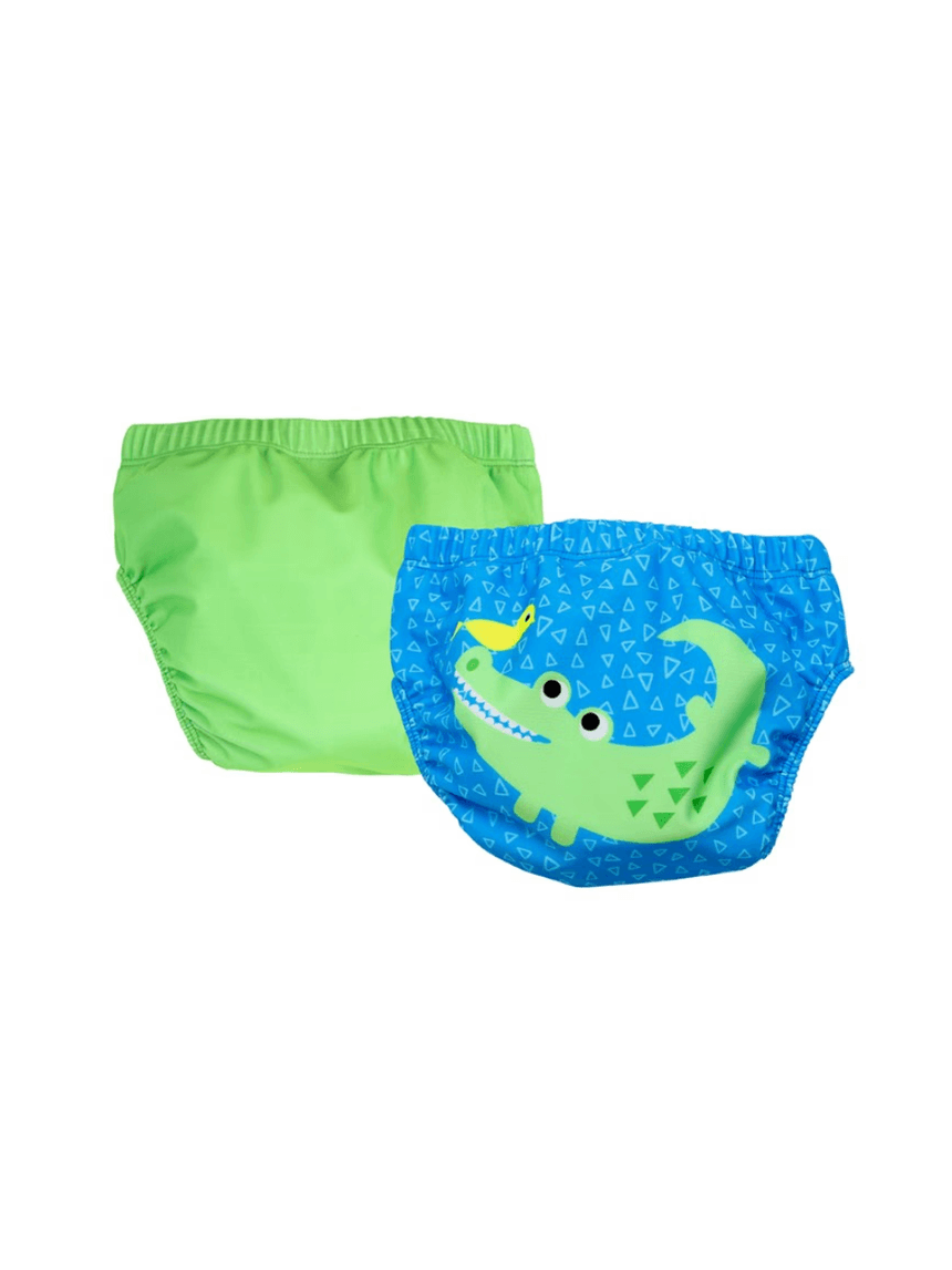 Zoocchini σετ μαγιό πάνα 2 τμχ alligator upf50+ για αγόρι - Zoocchini