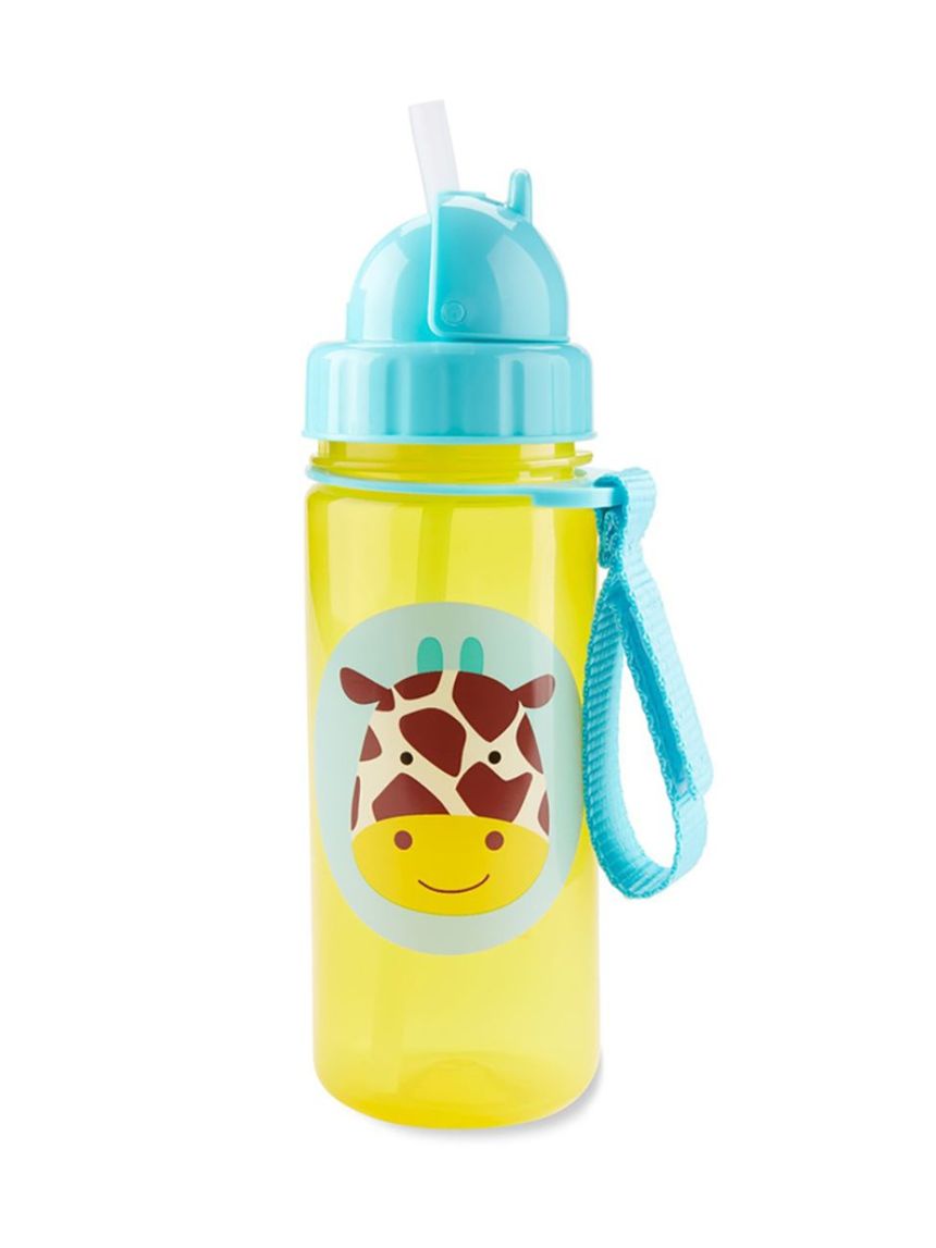 Skip hop zoo πλαστικό παγούρι με καλαμάκι 384.5ml giraffe 9n568210 - SKIP HOP