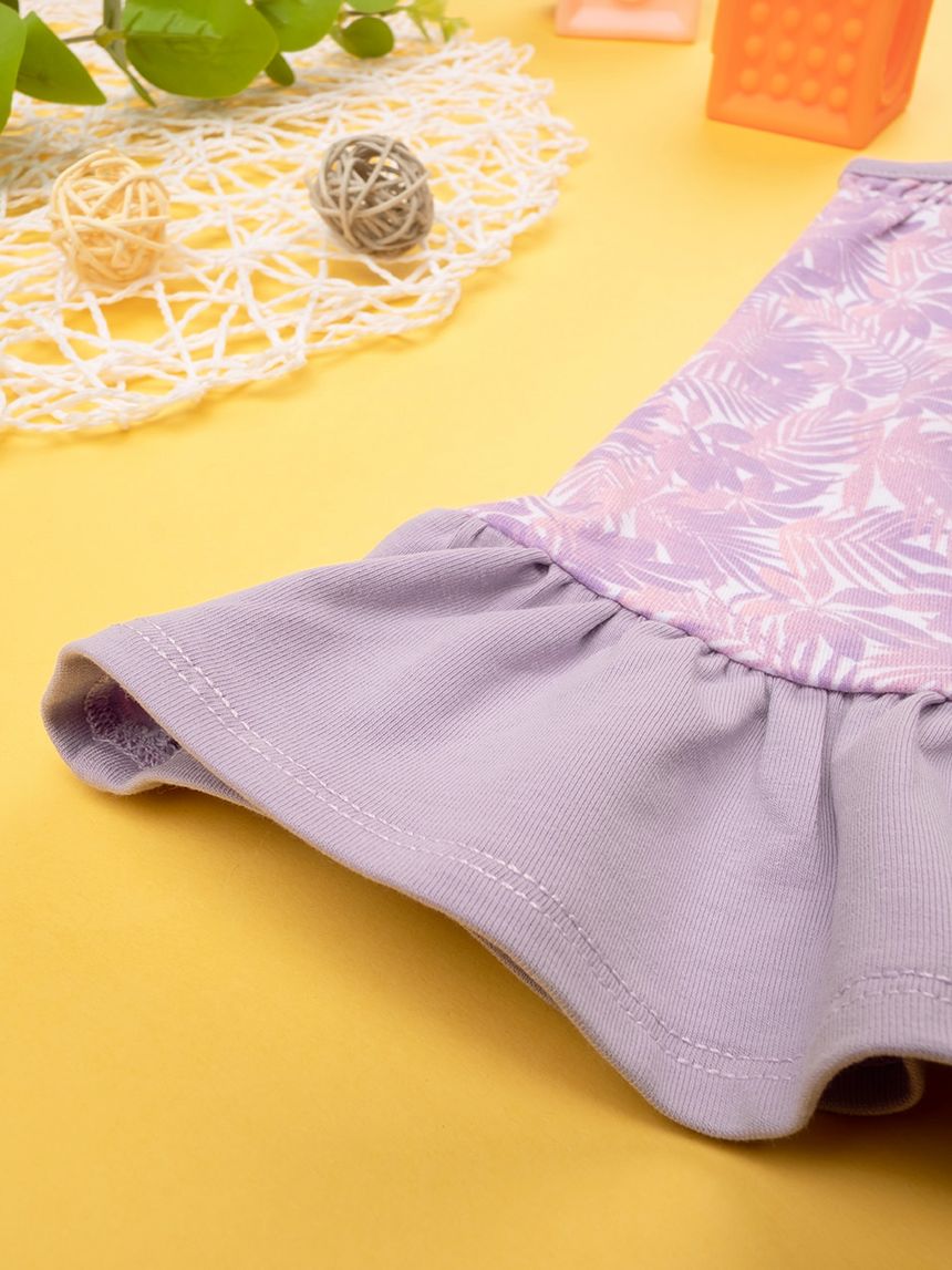 βρεφικό φόρεμα λιλά τρόπικαλ για κορίτσι - Prénatal