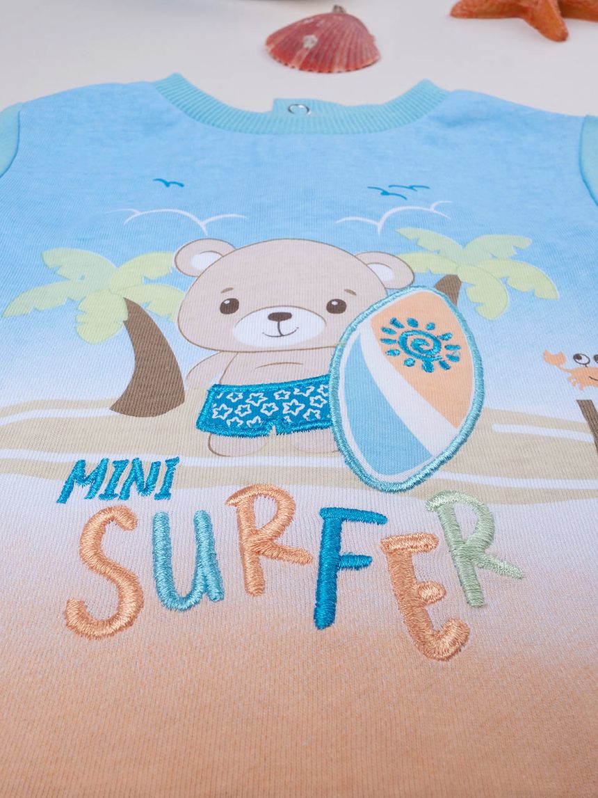 βρεφικό σετ t-shirt και σορτσάκι surfer για αγόρι - Prénatal