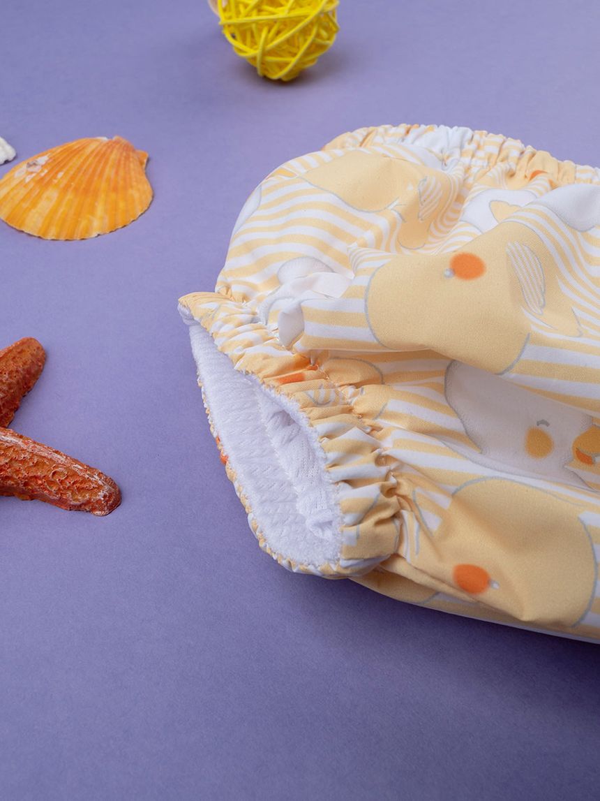 βρεφικό μαγιό πάνα ριγέ με παπάκια unisex - Prénatal