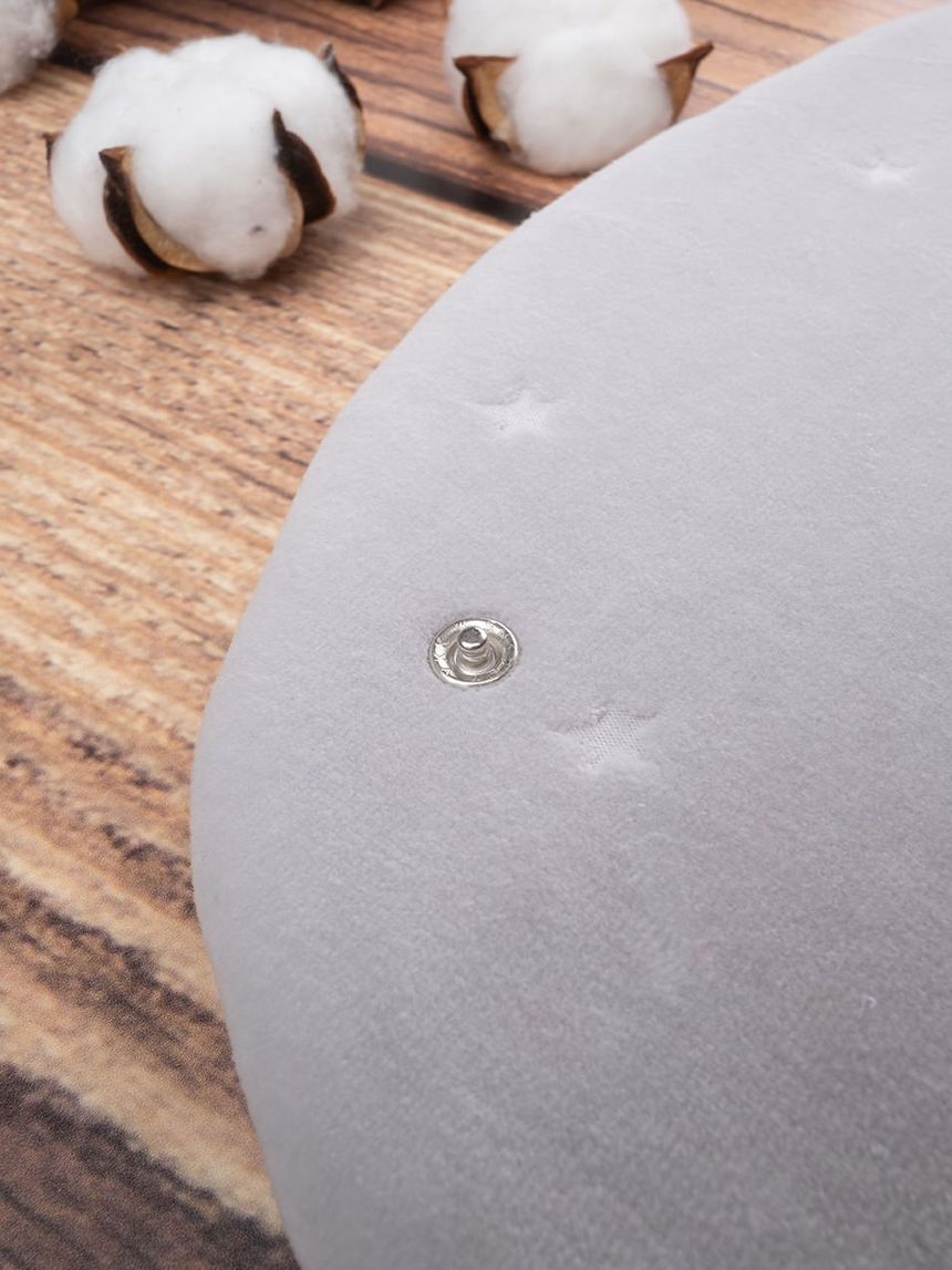 βρεφικός σενίλ αμάνικος χειμερινός υπνόσακος γκρι με αστεράκια 3.0 tog unisex - Prénatal