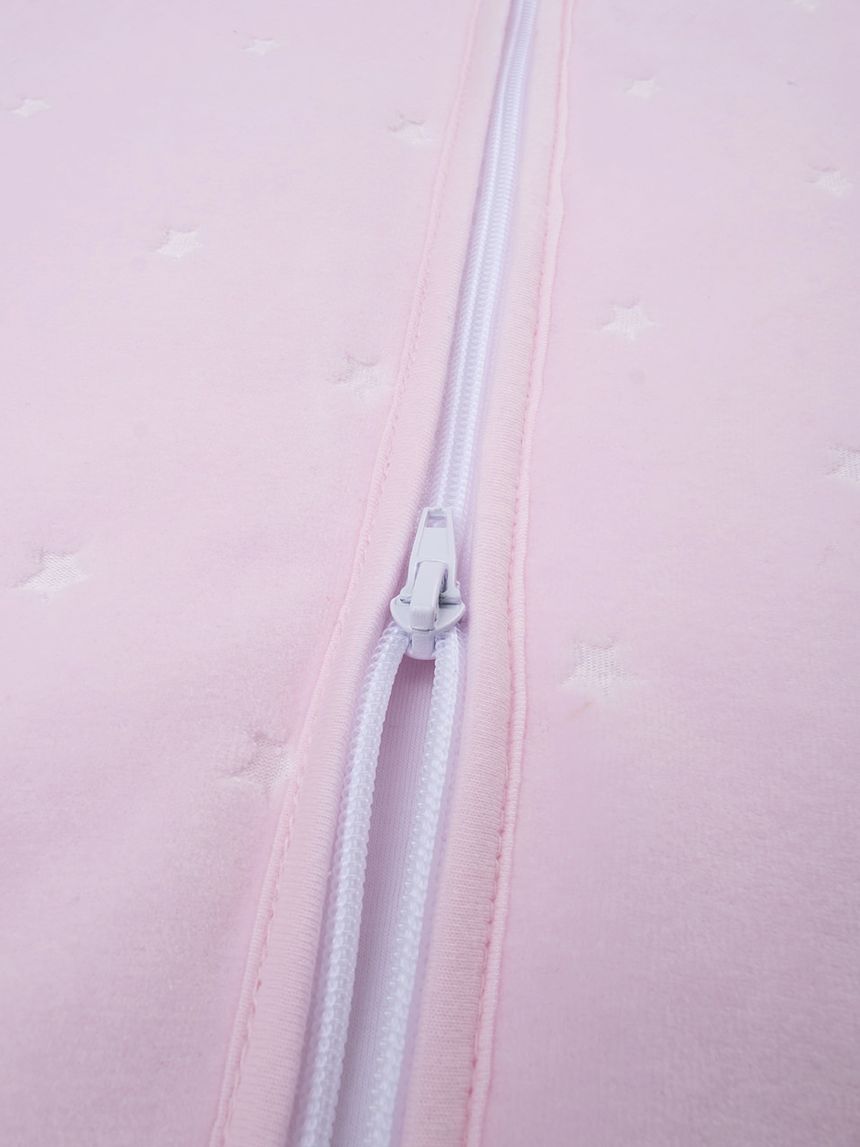 βρεφικός σενίλ αμάνικος χειμερινός υπνόσακος ροζ με αστεράκια 3.0 tog για κορίτσι - Prénatal