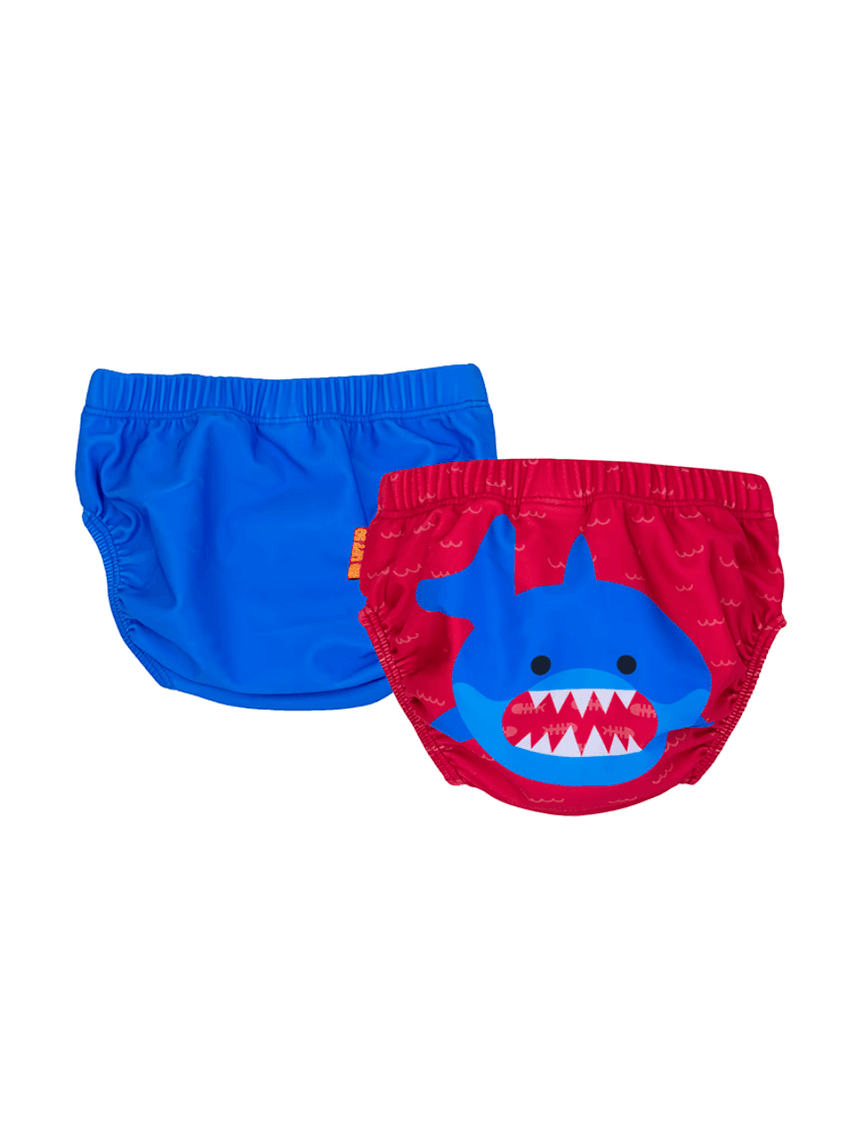 Zoocchini σετ μαγιό πάνα 2 τμχ sherman the shark upf50+ για αγόρι - Zoocchini