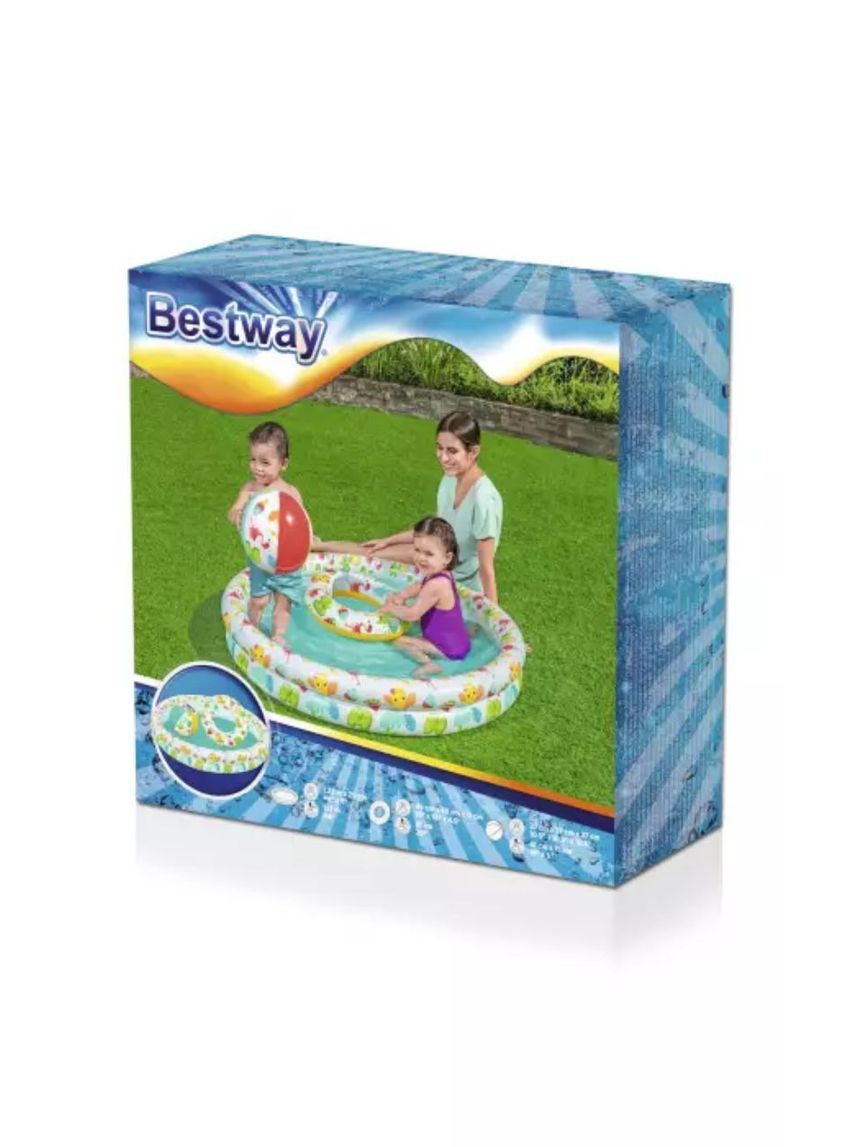 Bestway σετ παιδική πισίνα με μπάλα & σωσίβιο 122x20cm - Bestway