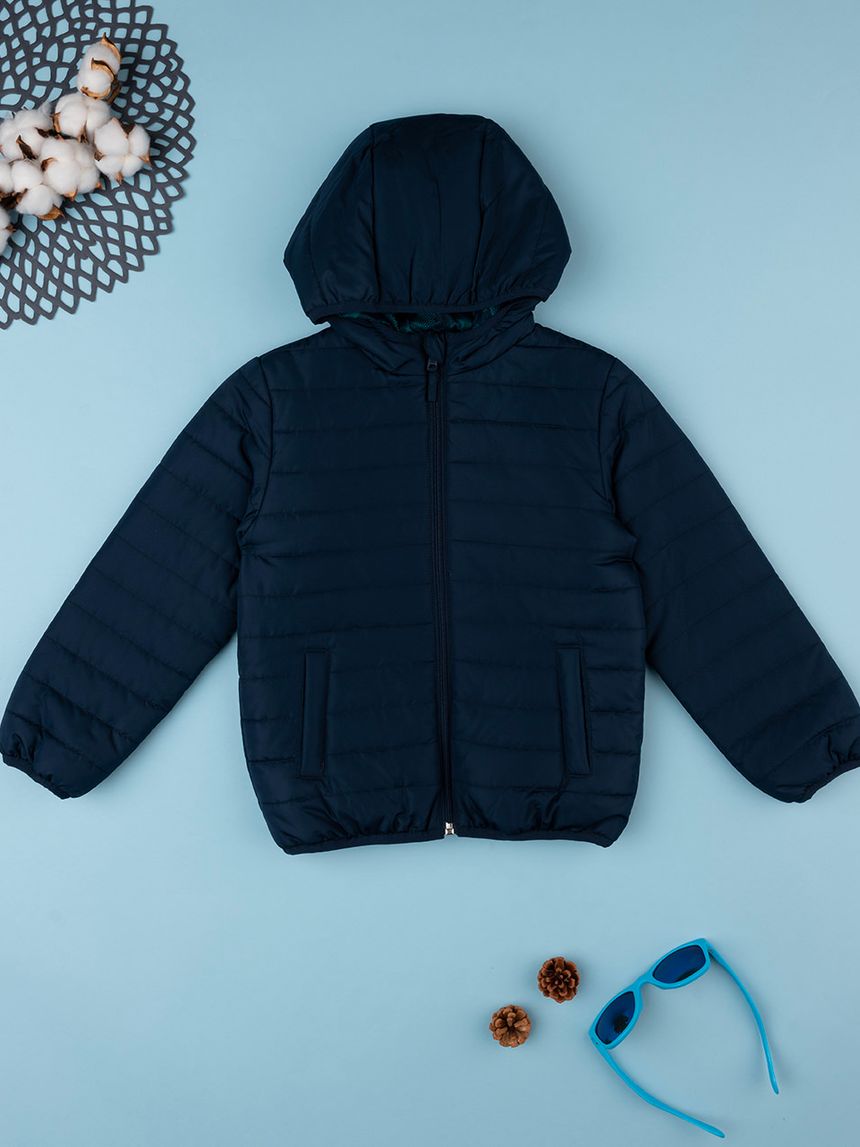 παιδικό μπουφάν φουσκωτό μπλε για αγόρι - Prénatal