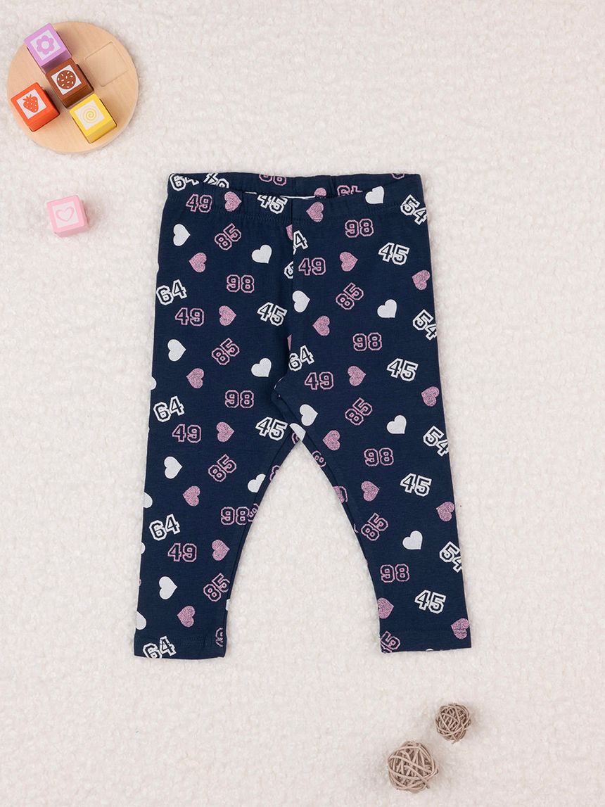 βρεφικό κολάν μπλε με καρδούλες για κορίτσι - Prénatal